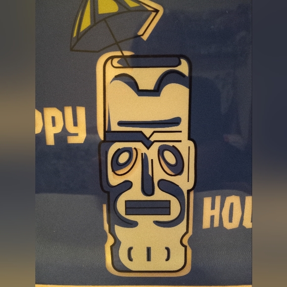 Happy Hour Tiki Electric Wood Box Sign - Picture 2 of 10